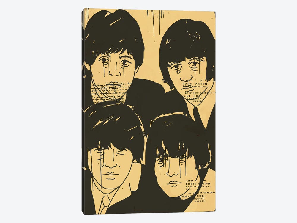 The Beatles by Dai Chris Art 1-piece Canvas Artwork