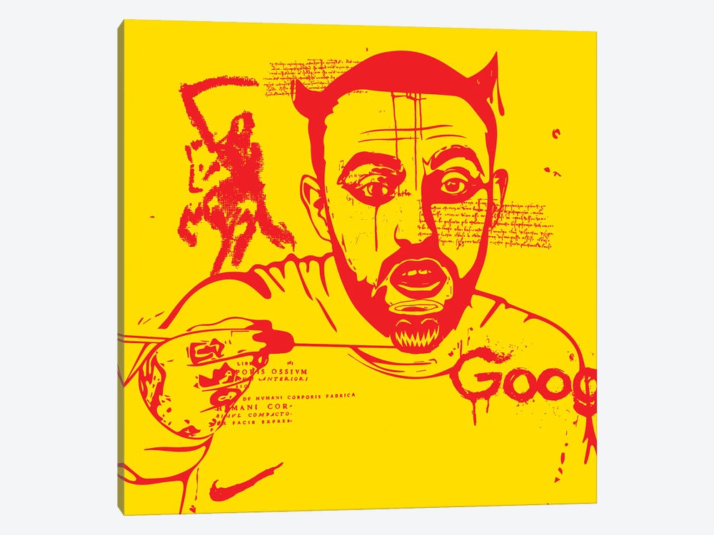 Mac Red On Yellow 2020 by Dai Chris Art 1-piece Canvas Artwork