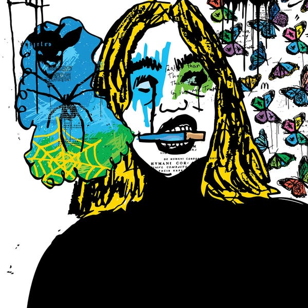 Smoking: Girl With Cigarette by Dai Chris Art