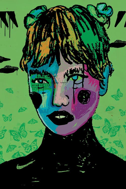 Space Girl by Dai Chris Art wall art