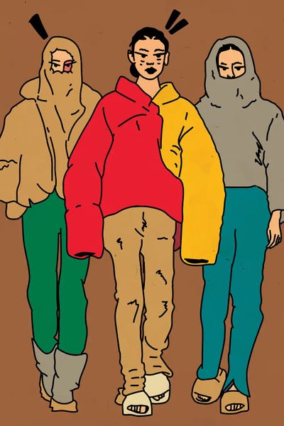 The Nineties: Streetwear Girls by Dai Chris Art