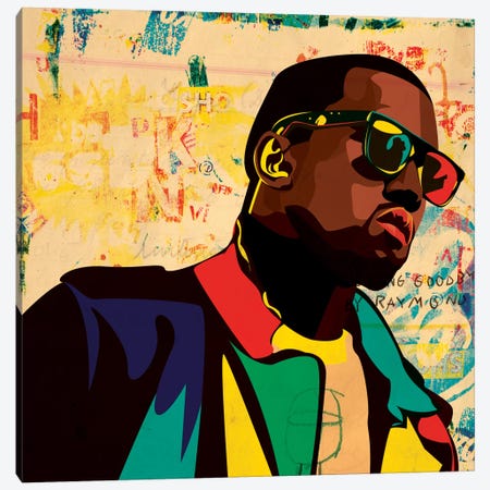 Kanye Canvas Print #DCA25} by Dai Chris Art Canvas Print