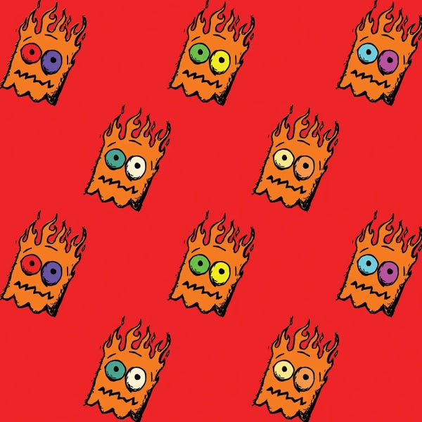 Ghosts: Ghost Flame Pattern by Dai Chris Art