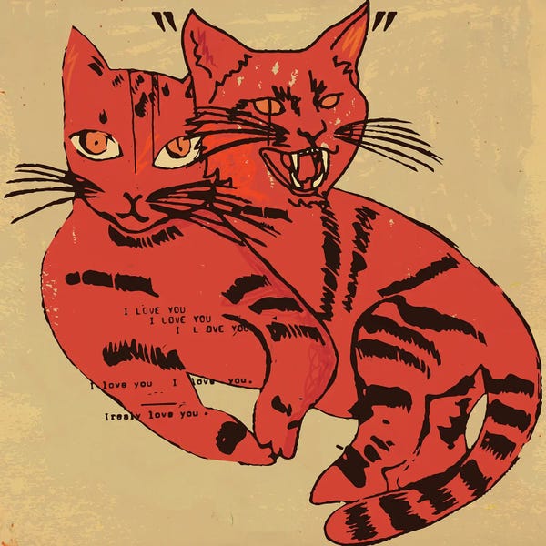 Orange Cats: Two Moods Two Cats by Dai Chris Art