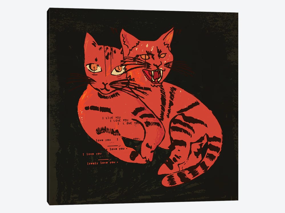 1 Cat 2 Vibes by Dai Chris Art 1-piece Art Print
