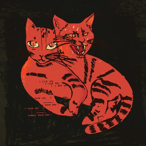 Orange Cats: 1 Cat 2 Vibes by Dai Chris Art