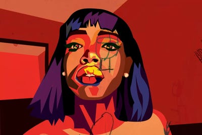 Marnue IV by Dai Chris Art framed canvas print