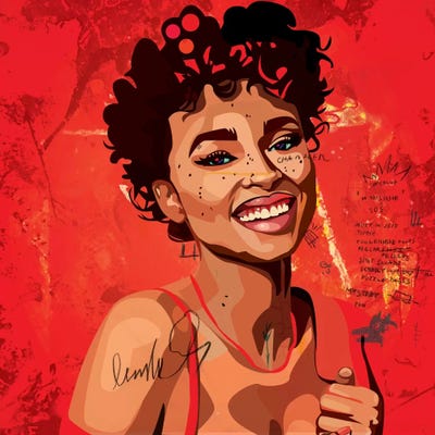 Ashlee Blake II by Dai Chris Art framed canvas print