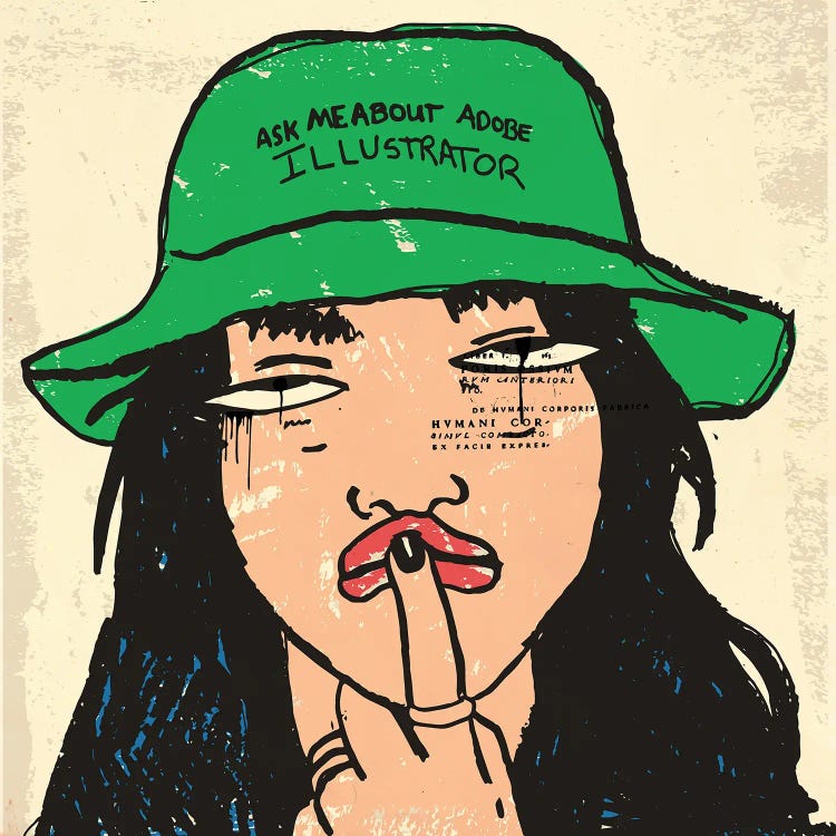 Ask Me About Adobe Illustrator by Dai Chris Art wall art