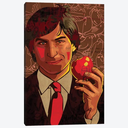Steve Jobs 2021 Brown Canvas Print #DCA313} by Dai Chris Art Canvas Wall Art