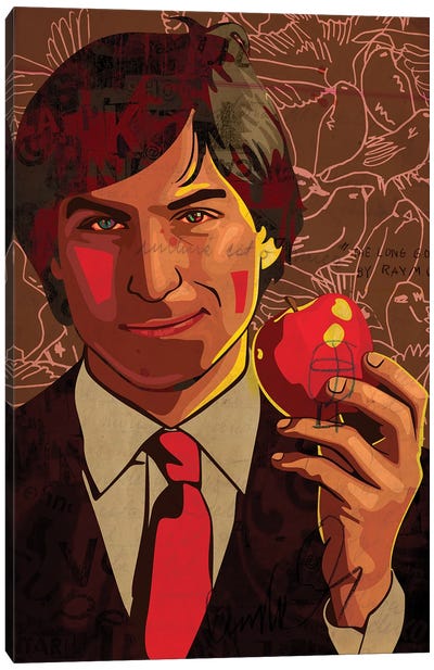 Steve Jobs 2021 Brown Canvas Art Print - Apple Art