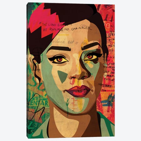 Rihanna Canvas Print #DCA315} by Dai Chris Art Canvas Art Print