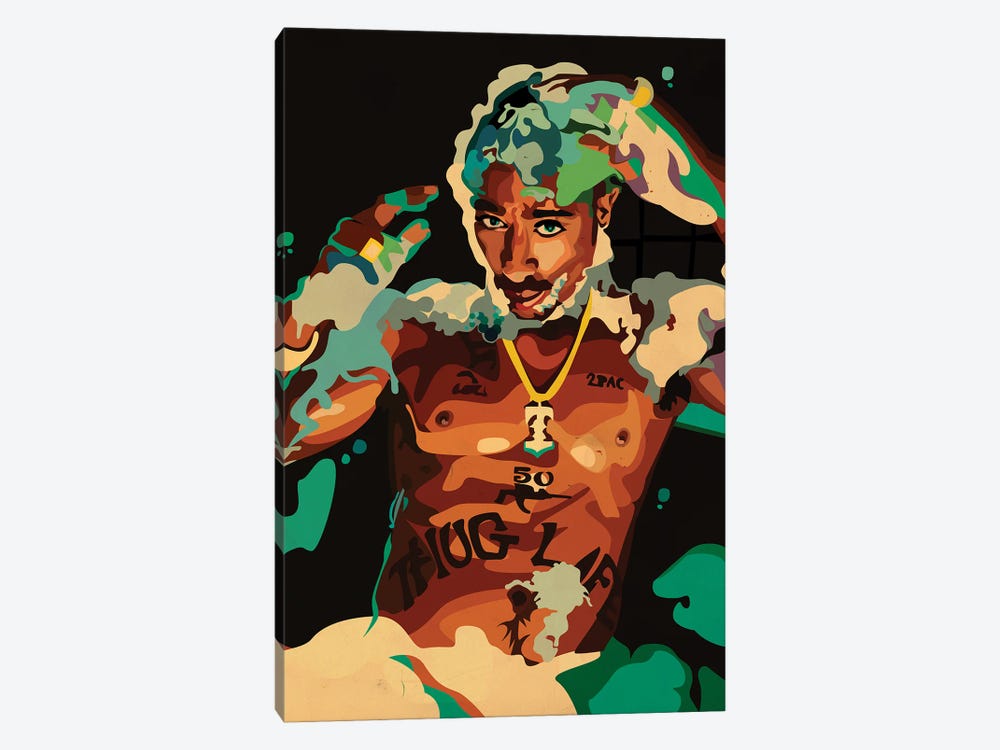 Tupac Hot Tub by Dai Chris Art 1-piece Art Print
