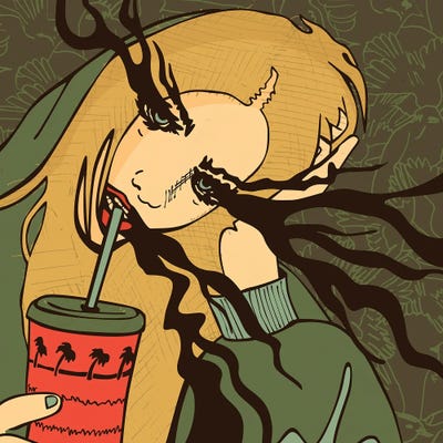 Untitled Girl '22 by Dai Chris Art metal wall art