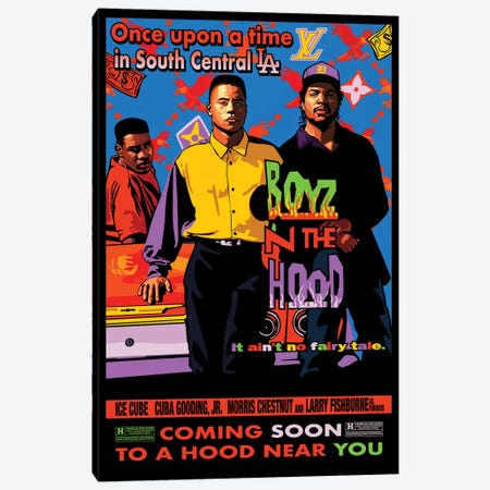 Boyz N The Hood Canvas Print #DCA337} by Dai Chris Art Art Print