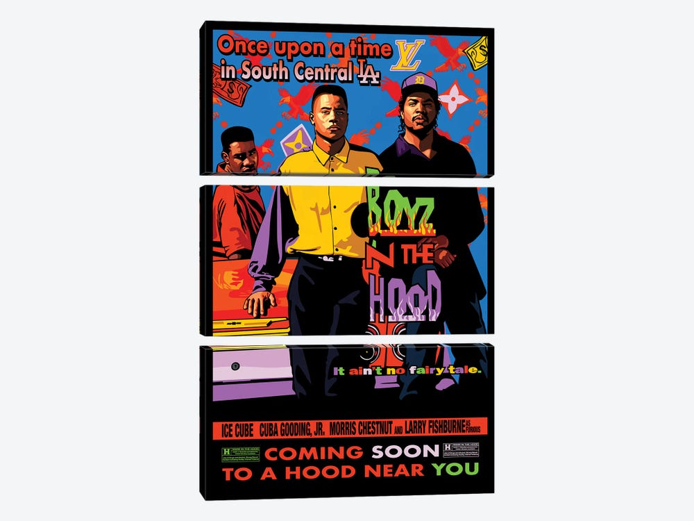 Boyz N The Hood by Dai Chris Art 3-piece Canvas Artwork