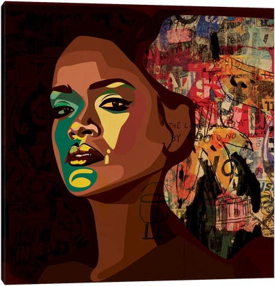 Rihanna II Canvas Art Print - Dai Chris Art