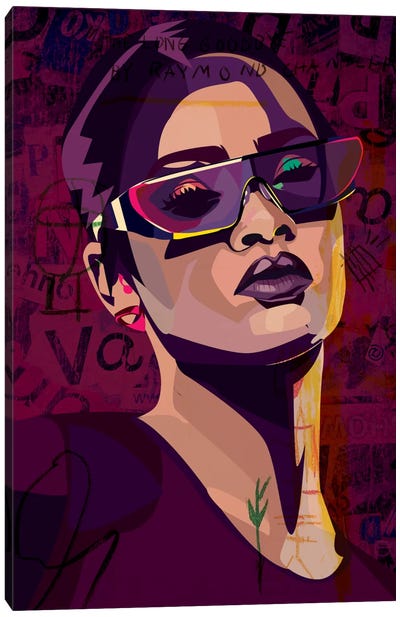 Rihanna III Canvas Art Print - Street Art & Graffiti