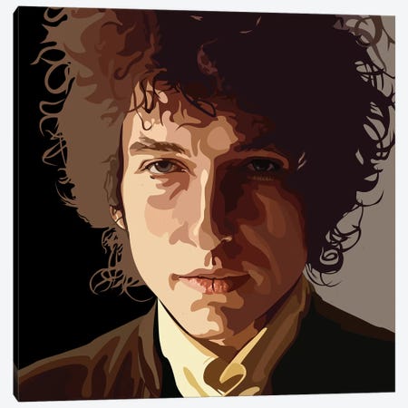 Bob Dylan Canvas Print #DCA53} by Dai Chris Art Canvas Print