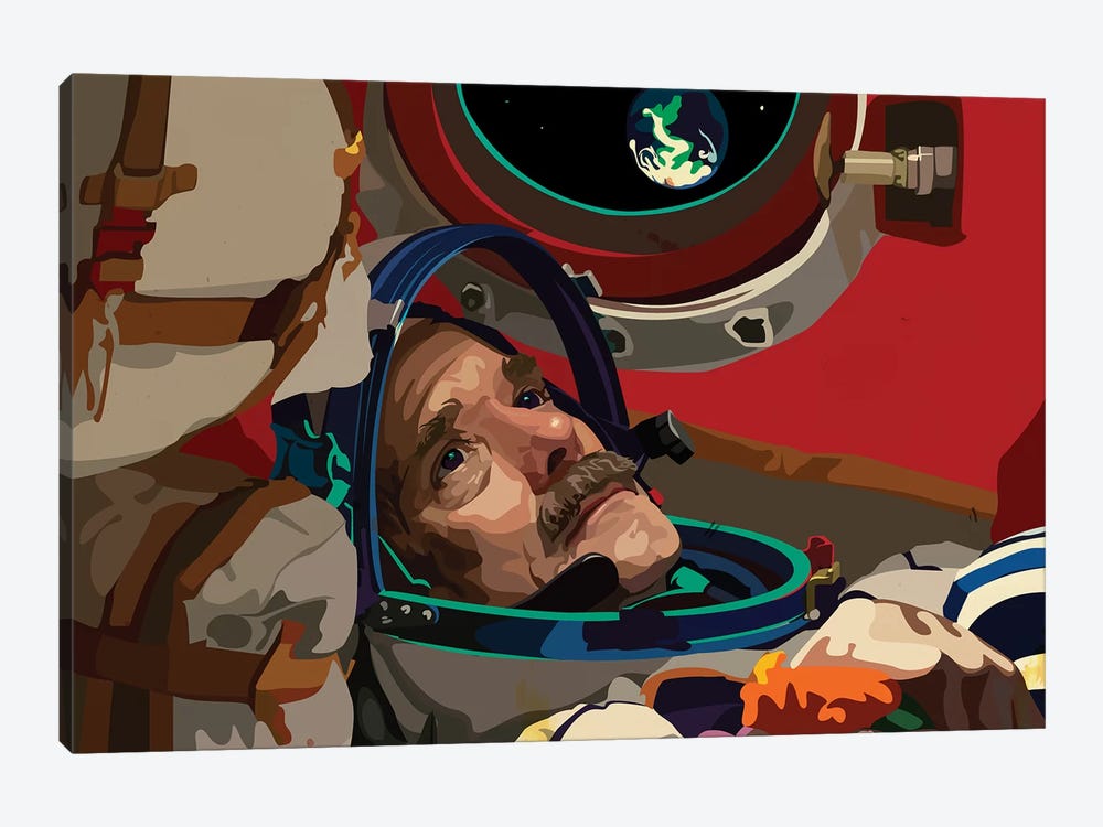 Chris Hadfield, Astronaut by Dai Chris Art 1-piece Canvas Print