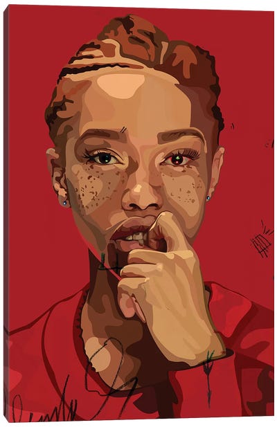 Freckles Girl Canvas Art Print - Dai Chris Art