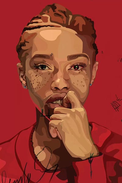 Street Art: Freckles Girl by Dai Chris Art