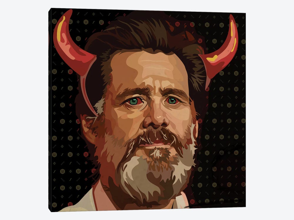 Jim Carrey Beard by Dai Chris Art 1-piece Canvas Art