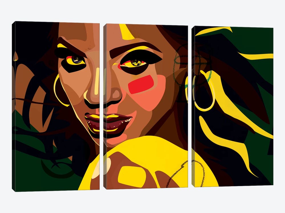 Beyonce by Dai Chris Art 3-piece Canvas Print