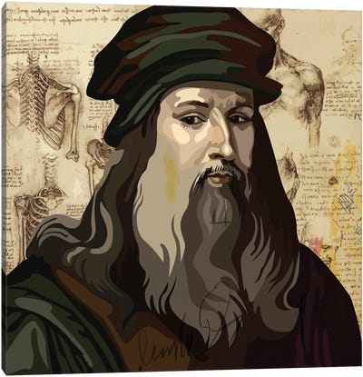 Leonardo da Vinci Canvas Art Print - Dai Chris Art