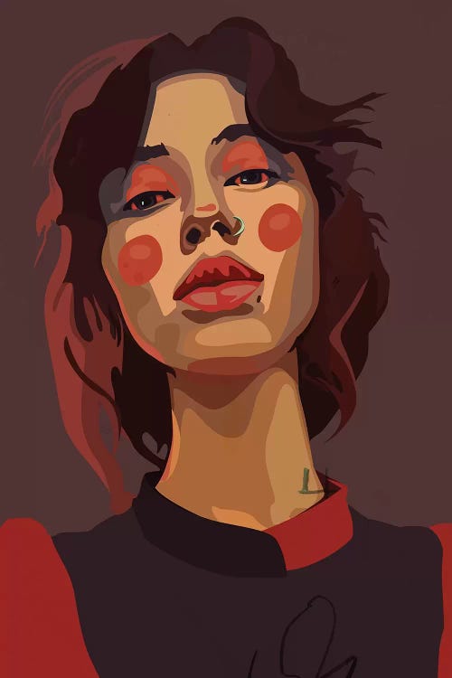 Long Neck Girl by Dai Chris Art wall art