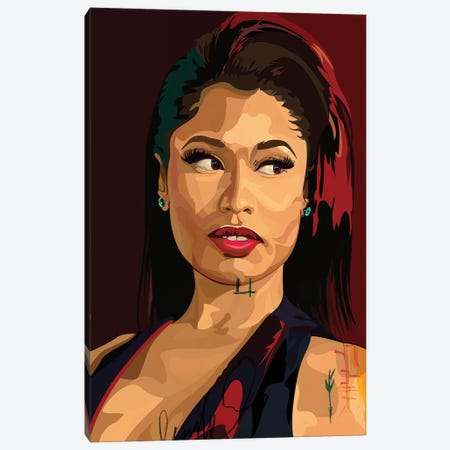 Nikki Minaj Canvas Print #DCA67} by Dai Chris Art Art Print