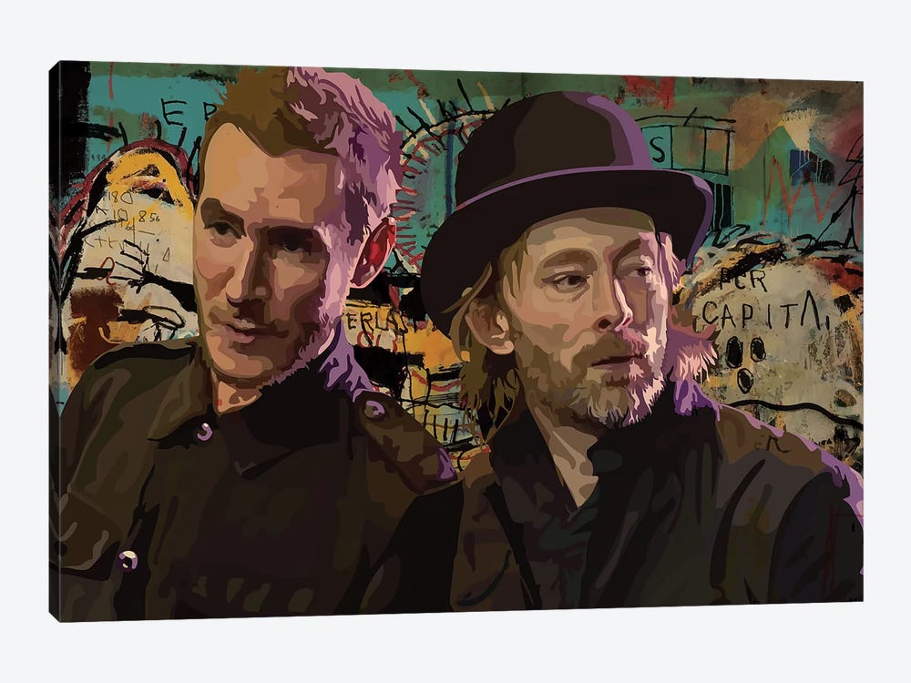 Thom And Robert Del Naja by Dai Chris Art 1-piece Canvas Art