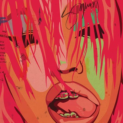 Braceface by Dai Chris Art framed canvas print