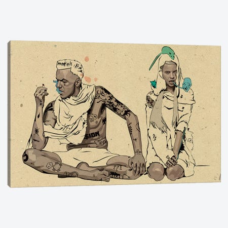 Die Antwoord Illustration Canvas Print #DCA77} by Dai Chris Art Canvas Wall Art