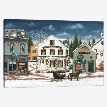 Christmas Village I Dark Canvas Print #DCB2} by David Carter Brown Canvas Print