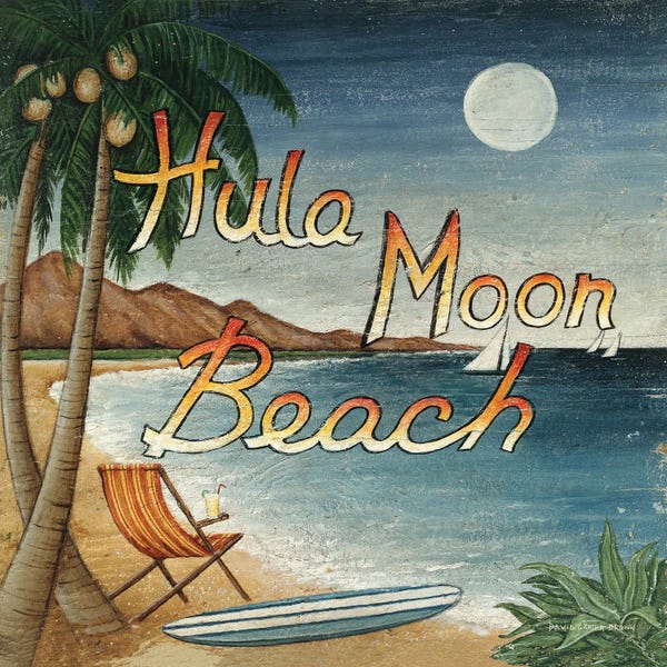 Fine Art Print: Hula Moon Beach by David Carter Brown