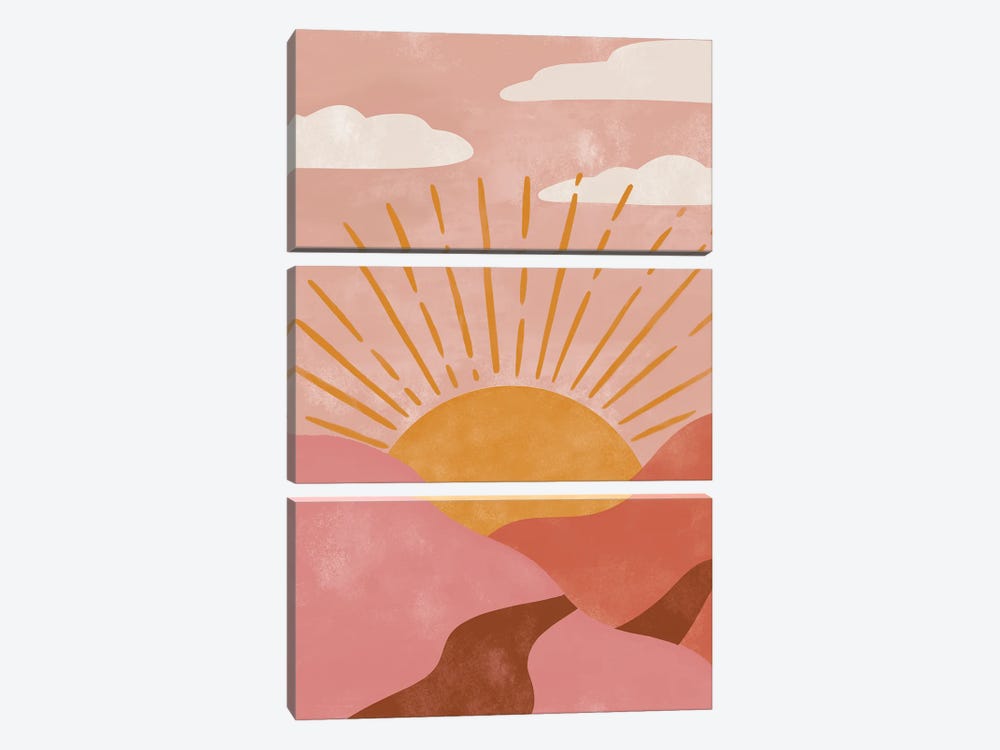 Desert Sun by Deborah Curiel 3-piece Canvas Print