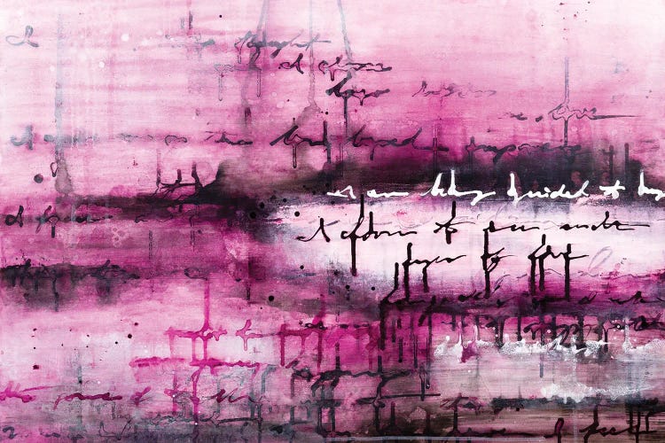 The Writing Is In The Air - Magenta by Deb Chaney wall art