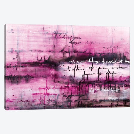 The Writing Is In The Air - Magenta Canvas Print #DCH131} by Deb Chaney Canvas Wall Art