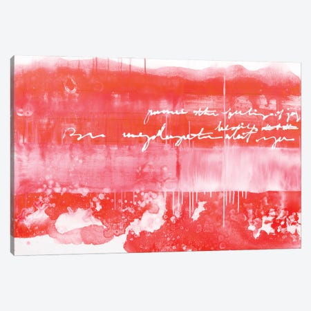 The Writing Is In The Air - Red Canvas Print #DCH132} by Deb Chaney Canvas Wall Art