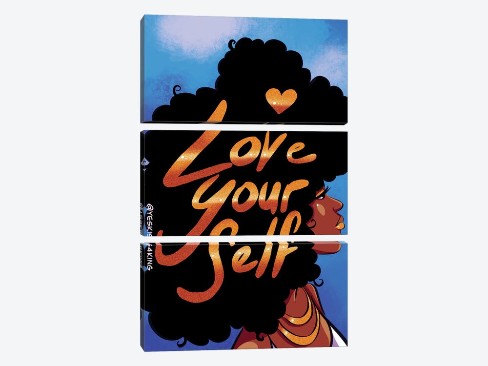 Love Yourself by David Coleman Jr. 3-piece Canvas Print