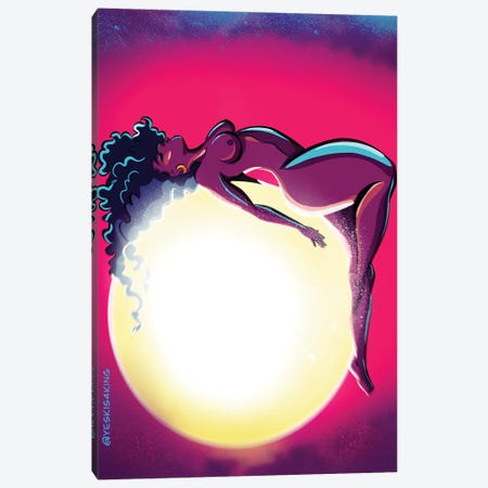 Nude On The Moon Canvas Print #DCJ30} by David Coleman Jr. Canvas Art