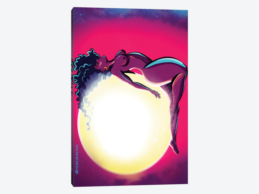 Nude On The Moon by David Coleman Jr. 1-piece Canvas Wall Art