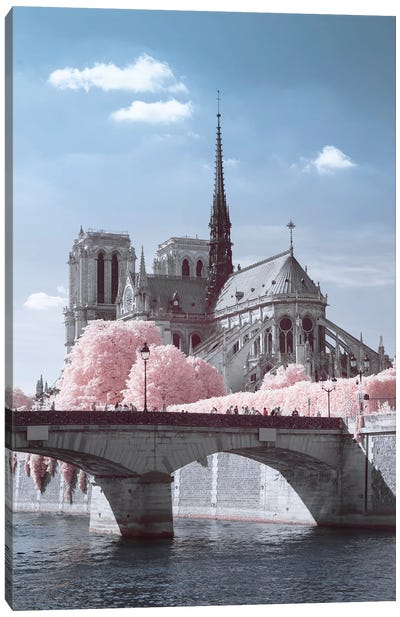 Notre Dame Infrared Canvas Art Print - Notre Dame Cathedral