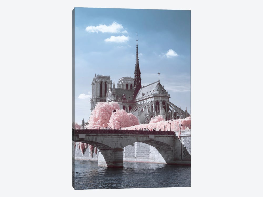 Notre Dame Infrared by David Clapp 1-piece Canvas Art Print