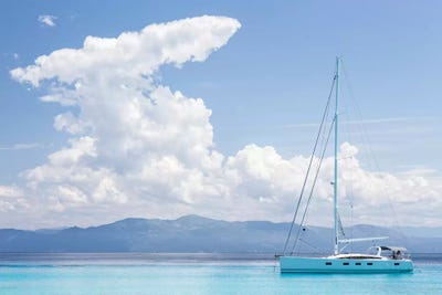 Argentous Corfu XVIII by David Clapp framed canvas print