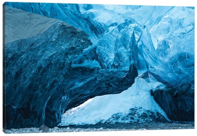 Iceland Ice Cave I Canvas Art Print - Ice & Snow Close-Up Art