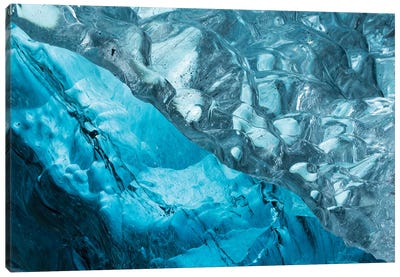 Iceland Ice Cave II Canvas Art Print - Ice & Snow Close-Up Art