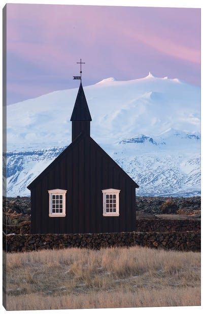 Iceland Snaefellsnes Budir Church VI Canvas Art Print - Snaefellsnes