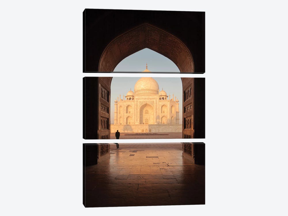 India Agra Taj Mahal V by David Clapp 3-piece Canvas Wall Art